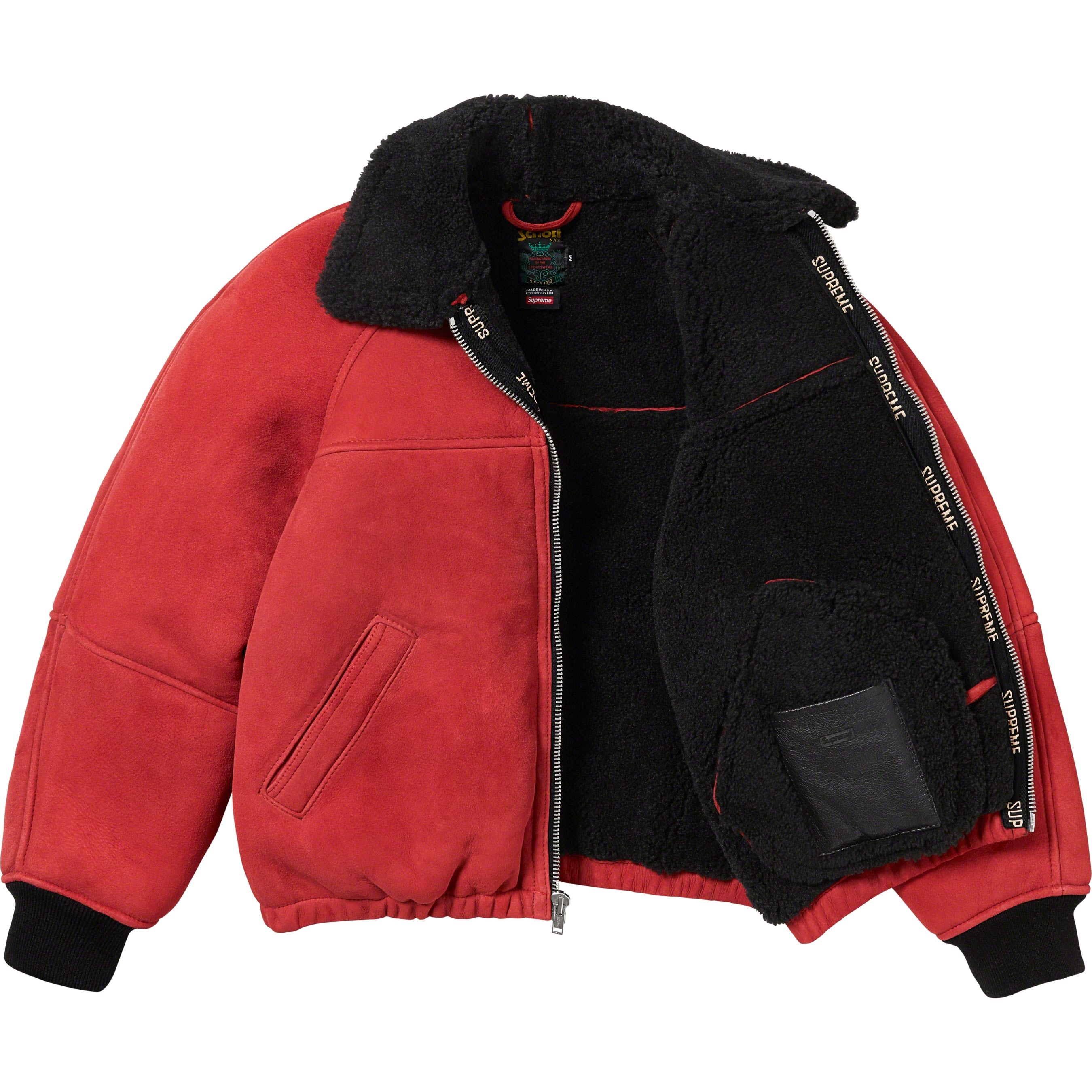 Supreme®/Schott® Shearling Bomber Jacket view 8
